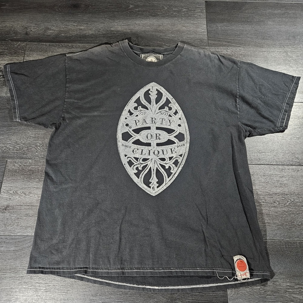 The Daily Dish Roguls Gallery T Shirt Adult L Black Faded Party Or Clique Hip